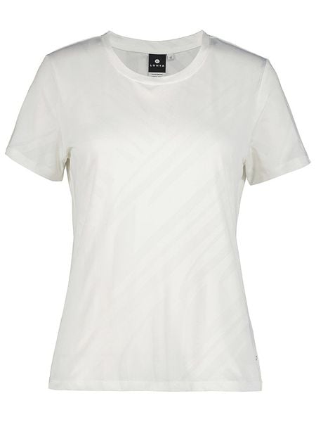 LUHTA Koszulka "Karisto" w kolorze białym rozmiar: XXL. Białe bluzki Luhta, xxl, bez wzorów, bez kołnierzyka, bez ramiączek. Za 56.79 zł.