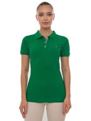 SIR RAYMOND TAILOR Koszulka polo "Angie" w kolorze zielonym rozmiar: S. Zielone bluzki Sir Raymond Tailor, s, bez wzorów, z bawełny, bez kołnierzyka, bez ramiączek. Za 101.23 zł.
