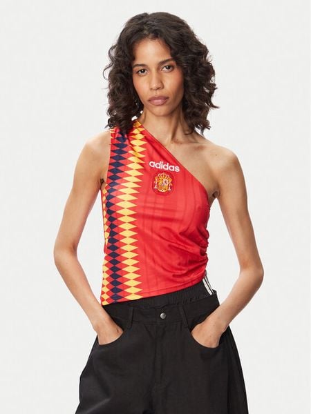 Adidas Top Spain Reconstructed Bringback KE2292 Czerwony Slim Fit. Czerwone topy Adidas, m, bez wzorów, z syntetyku, bez kołnierzyka, bez ramiączek. Za 255.99 zł.