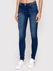 Tommy Jeans Jeansy Nora DW0DW09213 Granatowy Skinny Fit. Niebieskie jeansy Tommy Jeans, bez wzorów. Za 279.99 zł.