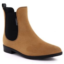 Kalosze damskie sztyblety camel T.Sokolski FLU KAL23-11. Brązowe kalosze T.Sokolski, bez wzorów, z gumy. Za 69.99 zł.