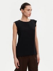 French Connection Bluzka 762ZA Czarny Regular Fit. Czarne bluzki French Connection, xl, bez wzorów, z syntetyku, bez kołnierzyka, bez ramiączek. Za 99.99 zł.