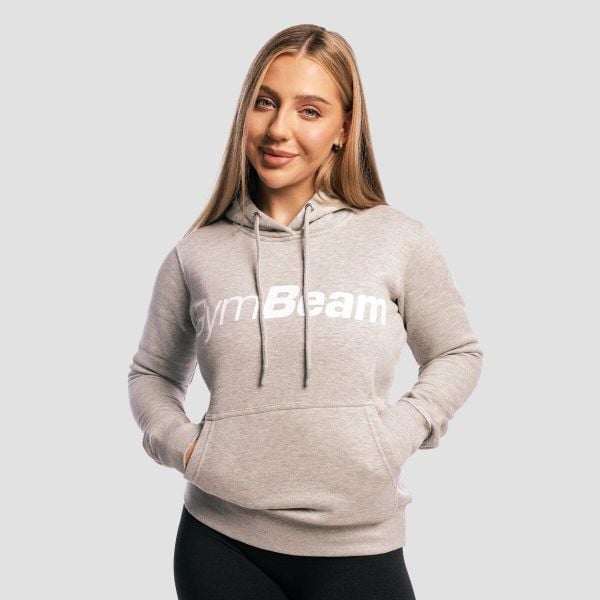 Bluza damska fitness z kapturem Athlete. Szare bluzy GYMBEAM, m, bez wzorów, z bawełny, z kapturem. Za 82.90 zł.