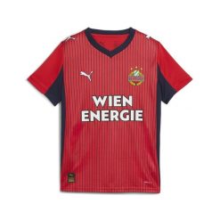 Młodzieżowa koszulka wyjazdowa SK Rapid Wiedeń 25/26 PUMA Red Navy Blue. Czerwona bluzki Puma, l, bez wzorów, młodzieżowe, bez kołnierzyka, bez ramiączek. Za 329.00 zł.