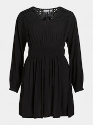 Vila Sukienka codzienna Mesa 14092006 Czarny Loose Fit. Czarne sukienki Vila, na co dzień, bez wzorów, z wiskozy, bez kołnierzyka, bez ramiączek, proste. Za 169.99 zł.