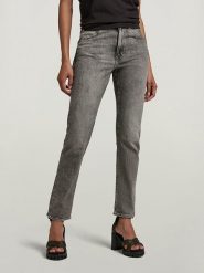 G-Star Dżinsy "Virjinya " - Slim fit - w kolorze szarym rozmiar: W31/L34. Szare jeansy G-Star, l, z aplikacjami. Za 158.10 zł.