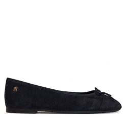 Baleriny Tommy Hilfiger. Niebieskie baleriny TOMMY HILFIGER, bez wzorów, bez obcasa. Za 409.99 zł.