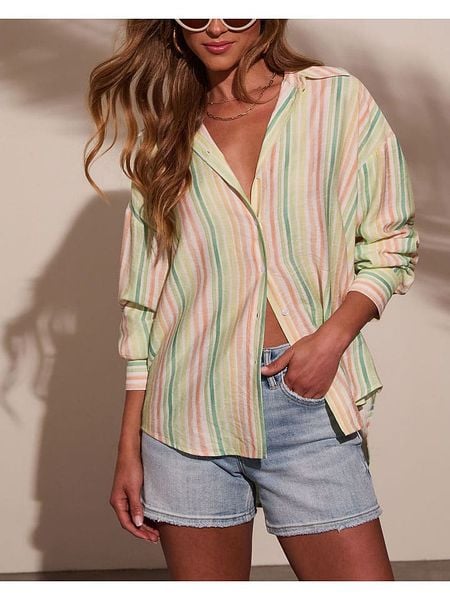 Milan Kiss Bluzka w kolorze zielono-pomarańczowym rozmiar: S. Zielone bluzki Milan Kiss, s, bez wzorów, bez kołnierzyka, bez ramiączek. Za 144.24 zł.