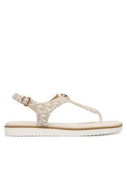 MICHAEL Michael Kors Sandały Val Thong 40R6VAFS1B Biały. Białe sandały MICHAEL Michael Kors, bez wzorów, ze skóry, bez obcasa, na płaskiej podeszwie, bez zapięcia. Za 479.99 zł.