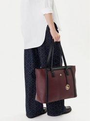 Beverly Hills Polo Club Torebka CEO-BHPC-L-007-08 Bordowy. Czerwone shopper Beverly Hills Polo Club, bez wzorów, ze skóry, bez dodatków. Za 229.99 zł.
