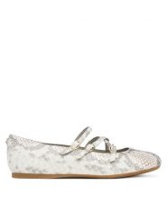 Guess Baleriny FLTKAL PEL02 Szary. Szare baleriny Guess, z aplikacjami, ze skóry, bez obcasa. Za 545.00 zł.