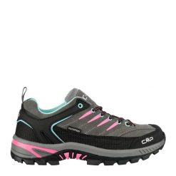 Buty trekkingowe RIGEL 2.0 LOW skóra wodoodporne. Czerwone trekkingi CMP, z gumy, przed kostkę, outdoorowe. Za 359.99 zł.