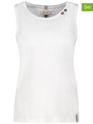 Sublevel Topy (2 szt.) w kolorze białym i czarnym rozmiar: XL. Białe topy Sublevel, xl, bez wzorów, bez kołnierzyka, bez ramiączek. Za 92.21 zł.