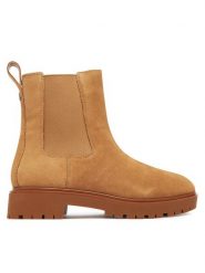 LAUREN RALPH LAUREN Sztyblety 802974477001 Brązowy. Brązowe botki Lauren Ralph Lauren, bez wzorów, ze skóry, bez obcasa, bez zapięcia. Za 839.99 zł.