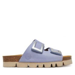 Klapki Dr. Brinkmann. Fioletowe klapki Dr. Brinkmann, bez wzorów, bez obcasa. Za 349.99 zł.