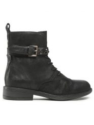 Geox Botki D Catria E D26LQE 07743 C9999 Czarny. Czarne botki Geox, bez wzorów, ze skóry, bez obcasa, na płaskiej podeszwie, bez zapięcia. Za 649.99 zł.