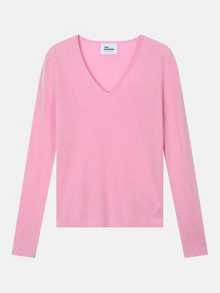 Just Cashmere Kaszmirowy sweter "Joan" w kolorze jasnoróżowym rozmiar: M. Różowe swetry Just Cashmere, m, bez wzorów, z kaszmiru, bez ramiączek. Za 371.59 zł.