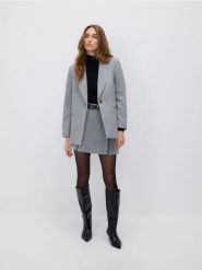 Marynarka z wełną - jasnoszary. Szare marynarki i żakiety Reserved, l, bez wzorów, z tkaniny. Za 279.99 zł.
