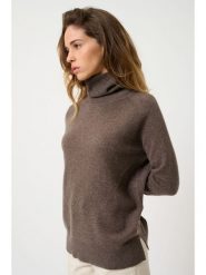AUTHENTIC CASHMERE Kaszmirowy golf "Madeline" w kolorze brązowym rozmiar: S. Brązowe golfy AUTHENTIC CASHMERE, s, bez wzorów, z kaszmiru, bez ramiączek. Za 372.47 zł.