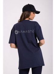 Onamaste Koszulka w kolorze granatowym rozmiar: L/XL. Niebieskie bluzki Onamaste, l, bez wzorów, z bawełny, bez kołnierzyka, bez ramiączek. Za 92.64 zł.