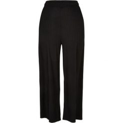 Spodnie Dresowe Damskie Z Prążkowanymi Przeszyciami. Czarne spodnie dresowe Urban Classics, l, bez wzorów, z dresówki. Za 147.99 zł.