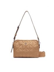 Calvin Klein Torebka Emblem Aop Jacquard Bucket LV04F3648G Beżowy. Brązowe listonoszki Calvin Klein, bez wzorów, z materiału, bez dodatków. Za 409.99 zł.