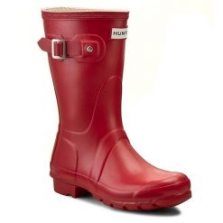 Kalosze Hunter. Czerwone kalosze Hunter, bez wzorów. Za 299.99 zł.