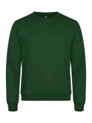 Clique Basic Roundneck bluza unisex, materiał przeciwmechaceniu – bottle green. Zielone bluzy CLIQUE, l, bez wzorów, z bawełny, bez kaptura. Za 157.03 zł.