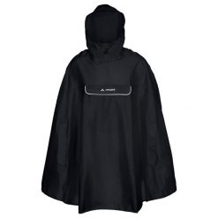 Poncho VAUDE Valdipino. Czarne kurtki sportowe Vaude, bez wzorów, bez kaptura, rowerowe. Za 319.00 zł.