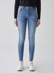 LTB Dżinsy "Amy X" - Skinny fit - w kolorze błękitnym rozmiar: W29/L32. Niebieskie jeansy LTB, l, z aplikacjami, z podwyższonym stanem. Za 100.99 zł.