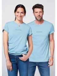 Detto Fatto Koszulka w kolorze błękitnym rozmiar: XL. Niebieskie bluzki Detto Fatto, xl, bez wzorów, z bawełny, bez kołnierzyka, bez ramiączek. Za 73.99 zł.