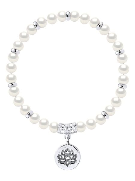 Pearline Bransoletka z perłami z zawieszką rozmiar: onesize. Białe bransoletki Pearline, z perłą, srebrne. Za 256.09 zł.