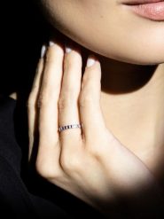 DIAMANTA Złoty pierścionek "Linéa" z diamentami rozmiar: 56. Szare pierścionki DIAMANTA, z diamentem, złote. Za 836.56 zł.