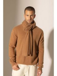 Perfect Cashmere Kaszmirowy szal "Kelly" w kolorze jasnobrązowym - 200 x 30 cm rozmiar: onesize. Brązowe szaliki Perfect Cashmere, bez wzorów, z kaszmiru. Za 317.62 zł.