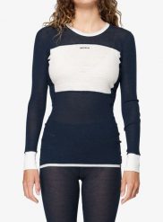 Bluza termoaktywna damska Devold Wool Mesh 190 Shirt. Niebieskie bluzy Devold, l, bez wzorów, z materiału, bez kaptura. Za 467.49 zł.