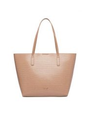 Nine West Torebka CEO-GENTLE GLAM-LDA9920 Beżowy. Brązowe shopper Nine West, bez wzorów, ze skóry, bez dodatków. Za 279.99 zł.
