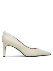 Calvin Klein Szpilki Pump 70 Pointy Hw Bar Lth HW0HW02561 Écru. Szpilki Calvin Klein, bez wzorów, ze skóry, bez obcasa, na szpilce, bez zapięcia. Za 629.99 zł.
