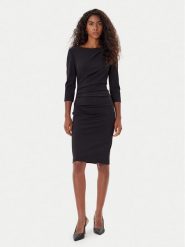 Rinascimento Sukienka koktajlowa CFC0126154003 Czarny Slim Fit. Czarne sukienki Rinascimento, m, bez wzorów, z syntetyku, wizytowe, bez kołnierzyka, bez ramiączek. Za 529.99 zł.