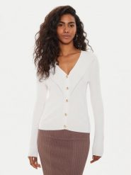 Guess Kardigan Kailey W4GR41 Z2U00 Biały Regular Fit. Białe kardigany Guess, xs, z aplikacjami, z syntetyku. Za 339.99 zł.