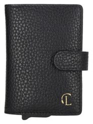Charm Skórzany portfel w kolorze czarnym - 7 x 10 x 1,5 cm rozmiar: onesize. Czarne portfele Charm, bez wzorów, z materiału. Za 82.99 zł.