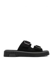 Lasocki Klapki CEO-WI23-TAKASHI-03 Czarny. Czarne klapki Lasocki, bez wzorów, ze skóry, bez obcasa. Za 169.99 zł.