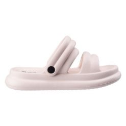 Sandały damskie Martes Zyra Wo's - beżowe, Rozmiar buta 39/40. Brązowe sandały MARTES, bez wzorów, z materiału, eleganckie, bez obcasa, bez zapięcia. Za 46.99 zł.