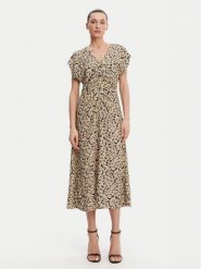French Connection Sukienka codzienna 71YCV Khaki Regular Fit. Brązowe sukienki French Connection, na co dzień, bez wzorów, z wiskozy, bez kołnierzyka, bez ramiączek, proste. Za 349.99 zł.