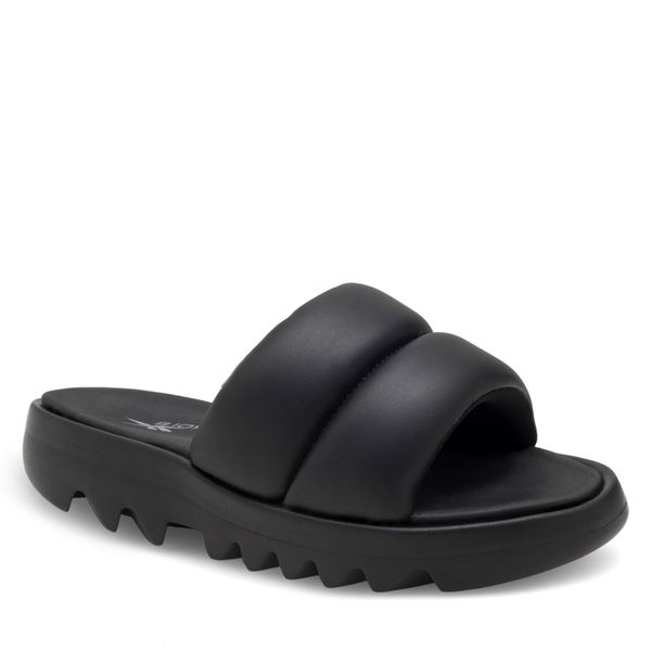 Klapki Reebok. Czarne klapki Reebok, bez wzorów, bez obcasa. Za 159.99 zł.