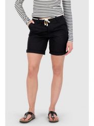 Alife and kickin Szorty "Ayana" w kolorze czarnym rozmiar: S. Czarne szorty Alife and Kickin, z aplikacjami, ze skóry. Za 82.99 zł.