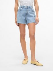 Vero Moda Szorty dżinsowe w kolorze błękitnym rozmiar: XS. Niebieskie szorty Vero Moda, z aplikacjami, z bawełny, klasyczne, z podwyższonym stanem. Za 94.95 zł.