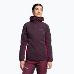 Kurtka skiturowa damska Jack Wolfskin Alpspitze Ins Hoody. Fioletowe kurtki narciarskie Jack Wolfskin, xs, bez wzorów, bez kaptura, narciarskie. Za 529.99 zł.