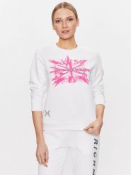 John Richmond Bluza UWP23010FE Biały Regular Fit. Białe bluzy John Richmond, l, bez wzorów, z bawełny, bez kaptura. Za 279.99 zł.