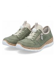 Rieker Sneakersy w kolorze zielonym rozmiar: 42. Zielone trampki Rieker, bez wzorów, bez zapięcia. Za 186.19 zł.