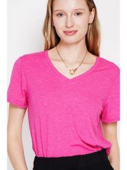 Le Jardin du Lin Koszulka w kolorze różowym rozmiar: 40. Różowe bluzki Le jardin du lin, bez wzorów, bez kołnierzyka, bez ramiączek. Za 65.99 zł.